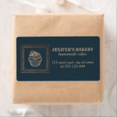 Roos goud Homemade cupcakes en behandelverpakkinge Etiket (Insitu)