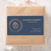 Roos goud Homemade cupcakes en behandelverpakkinge Etiket (Insitu)