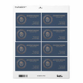 Roos goud Homemade cupcakes en behandelverpakkinge Etiket (Full Sheet)