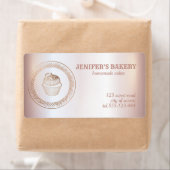 Roos goud Homemade cupcakes en behandelverpakkinge Etiket (Insitu)