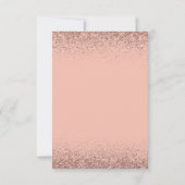 Roos Goud Iedere zondag Roze Sparkle Glitter Kaart (Achterkant)