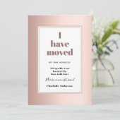 Roos goud ik heb de moderne minimalistische bewegi aankondiging (Staand voorkant)