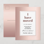 Roos goud ik heb de moderne minimalistische bewegi aankondigingskaart (Voorkant / Achterkant)