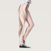 Roos Goud, Ivoor & Roze Strepen Mode Leggings (Rechts)