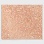 Roos Goud Koraal Kristal Glitter Perzik Bruid 16e Cadeaupapier (Vlak)