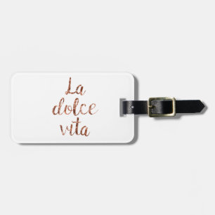Roos goud La Dolce Vita Bagagelabel