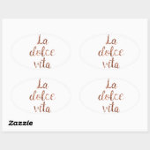 Roos goud La Dolce Vita Ovale Sticker (Vel)