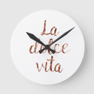 Roos goud La Dolce Vita Ronde Klok