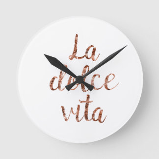 Roos goud La Dolce Vita Ronde Klok
