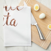 Roos goud La Dolce Vita Theedoek (Quarter Fold)