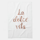 Roos goud La Dolce Vita Theedoek (Verticaal)