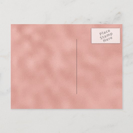 Roos Goud Lace Blush word mijn Bridesmaid. Uitnodiging Briefkaart (Achterkant)