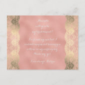 Roos Goud Lace Blush word mijn Bridesmaid. Uitnodiging Briefkaart (Voorkant)