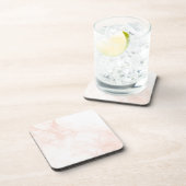 Roos Goud lichtroze marmer Bier Onderzetter (Rechterzijde)