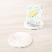 Roos Goud lichtroze marmer Zandsteen Onderzetter (Zijkant)