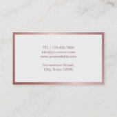 Roos Goud Lijst Minimalistische make-up haarstylis Visitekaartje (Achterkant)