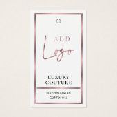 Roos Goud Logo Chic Luxe Kleding Prijs Label Label Visitekaartje (Voorkant)
