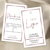 Roos Goud Logo Chic Luxe Kleding Prijs Label Label Visitekaartje