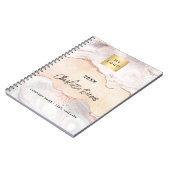 Roos goud logo elegant notitieboek (Linkerzijde)