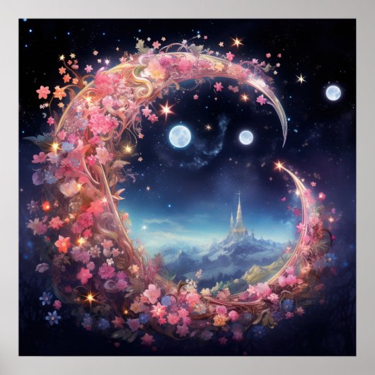 Roos Goud Lunar Dream Poster (Voorkant)