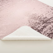 Roos goud Luxe metalen design Sherpa Deken (3/4)