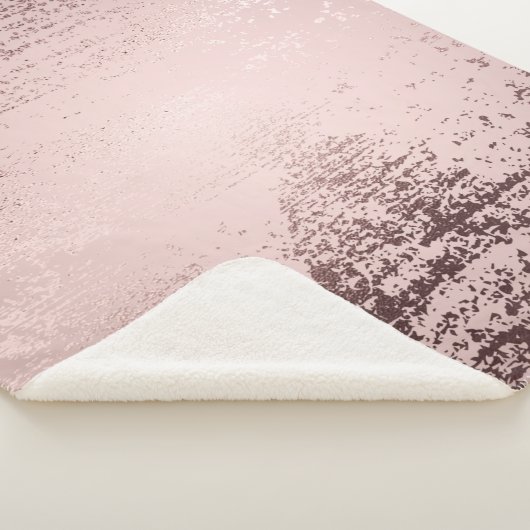 Roos goud Luxe metalen design Sherpa Deken (3/4)