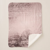 Roos goud Luxe metalen design Sherpa Deken (Voorkant)