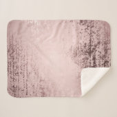 Roos goud Luxe metalen design Sherpa Deken (Voorkant (horizontaal))