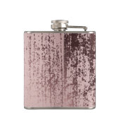 Roos goud Luxe metalen gepersonaliseerd Heupfles (Achterkant)