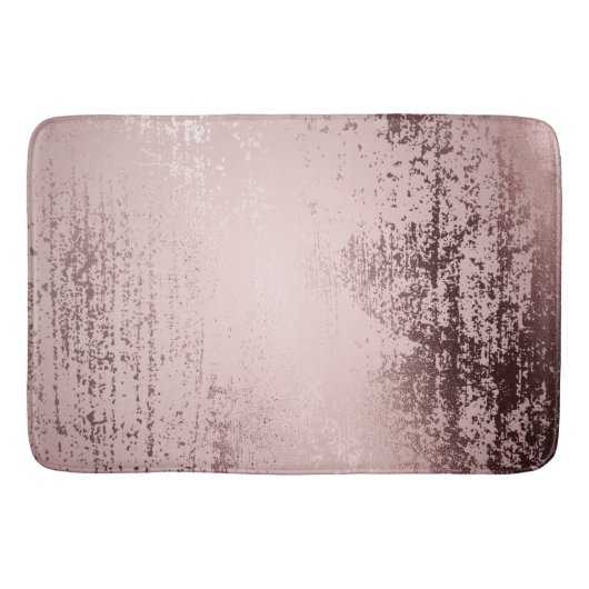 Roos goud Luxe metallic Badmat (Voorkant)