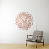 Roos Goud Mandala Art Roze Bloem Wandkleed (In Situ (horizontaal))