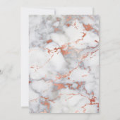 Roos Goud Marmer 18e Verjaardagsfeestje Kaart (Achterkant)