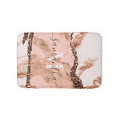 Roos Goud Marmer en Glitter Badmat (Voorkant)