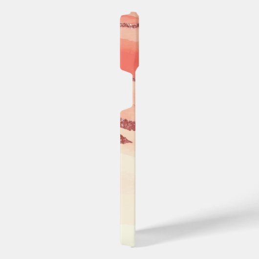 Roos Goud Marmer en Glitter iPhone Hoesje (Rechterkant)