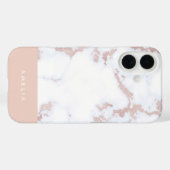 Roos Goud Marmer Gepersonaliseerd Case-Mate iPhone Case (Achterkant (horizontaal))