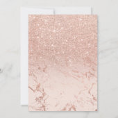 Roos goud marmer glitter roze ombre Oh baby shower Kaart (Achterkant)