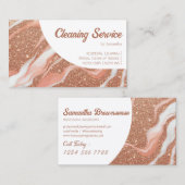 Roos Goud Marmer Glitz Glam Visitekaartje (Voorkant / Achterkant)