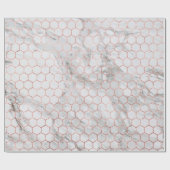 Roos Goud Marmer Hex Verpakking Papier Cadeauverpa (Vlak)