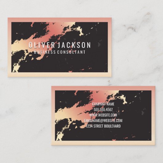 Roos Goud Marmer | Kader Visitekaartje (Voorkant / Achterkant)