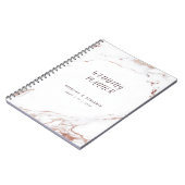 Roos goud marmer luxe moderne bruiloft planner notitieboek (Linkerzijde)