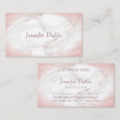 Roos Goud Marmer Modern Elegant Handgeschreven Scr Visitekaartje (Voorkant / Achterkant)