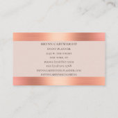 Roos Goud Marmer Modern Elegant Visitekaartje (Achterkant)