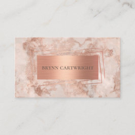 Roos Goud Marmer Modern Elegant Visitekaartje