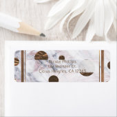 Roos Goud Marmer Swirl Brons Koper Chique Glam Etiket (Insitu)