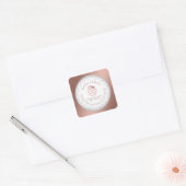 Roos goud met een olieafdruk Homemade cupcakes en  Vierkante Sticker (Envelop)
