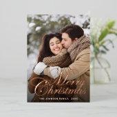 Roos goud met prettige feestdagen (Staand Voorkant)