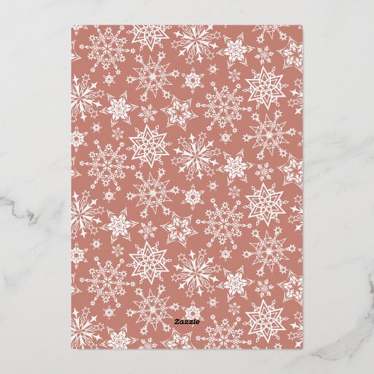 Roos goud met prettige feestdagen (Achterkant)