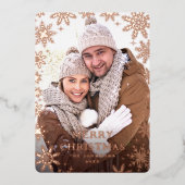 Roos goud met prettige feestdagen (Voorkant)