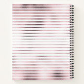 roos goud metaalstrippen monogram Notitieboek (Achterkant)