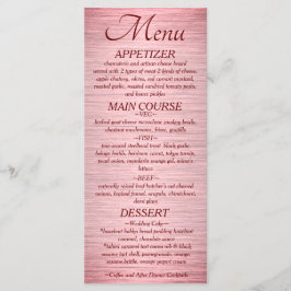 Roos Goud Metallic Bruiloft Receptie Menu
